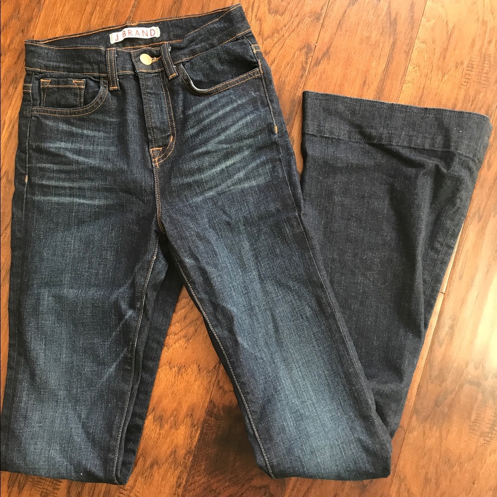 J. Brand Dark Monaco Wash Bianca Flare Jeans sz 24