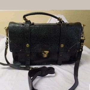 OrYany Misia Black Leather Satchel Purse