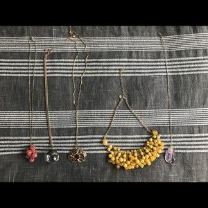 Lot of necklaces from Anthropolgie.