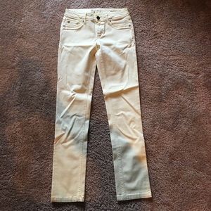 DL1961 yellow skinny mid rise ankle pants size 26