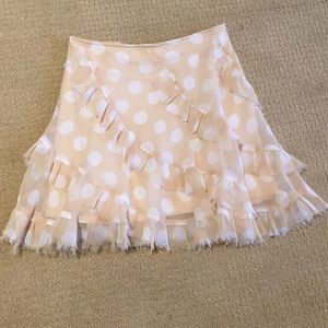 Cute frayed ruffle mini skirt