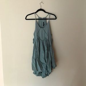 Size S Romeo and Juliet Spaghetti Sundress Aqua