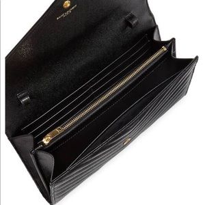 Black YSL chain purse