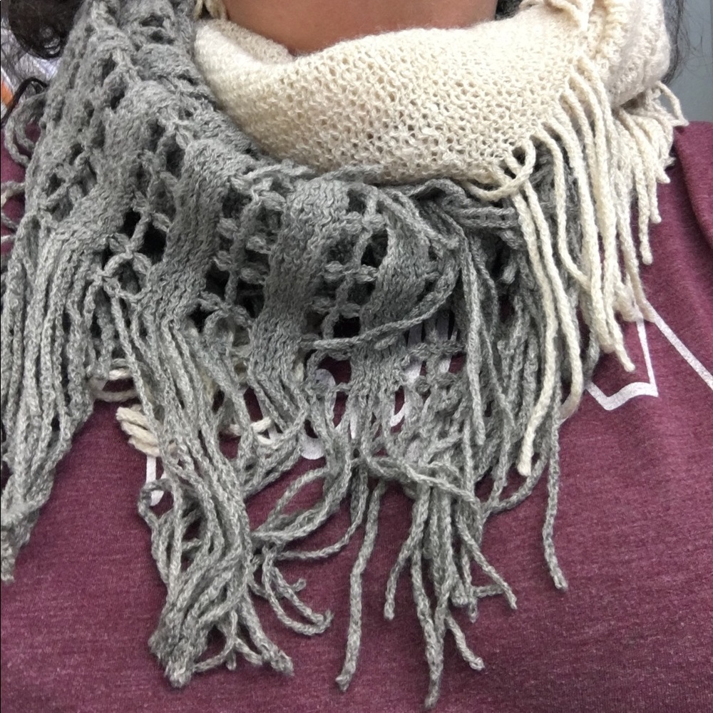 Icing Infinity Scarf Tan/Gray