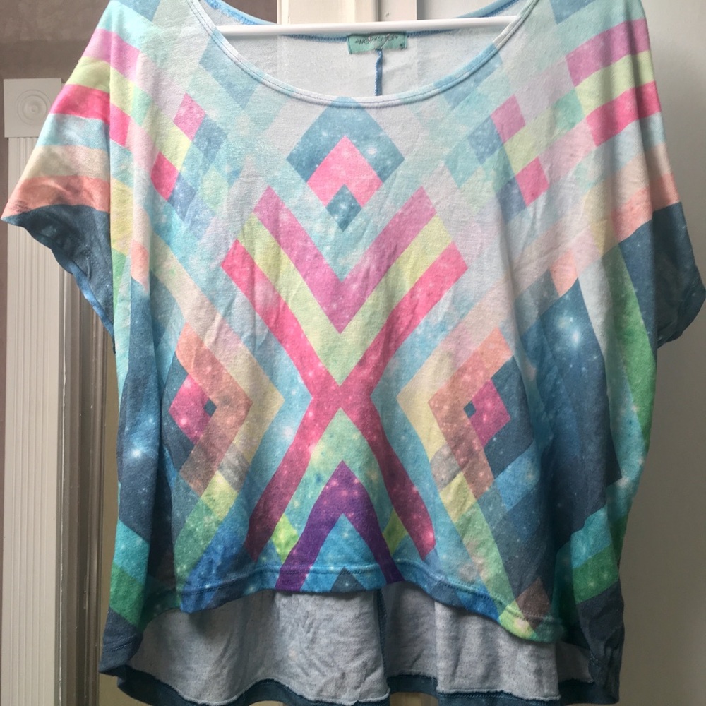 Galaxy Tribal/Geometric Print Crop Top