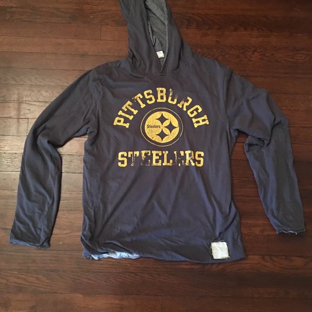 Pittsburgh Steelers NFL Hoodie Grey Reversible