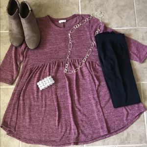 Burgundy and Grey Boutique Tunics