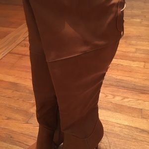 Tan thigh boots
