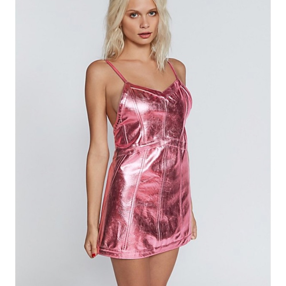 Luna metallic mini dress
