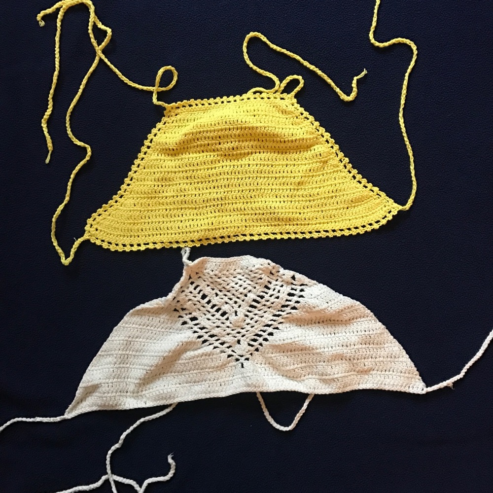 2!!! Laced crop tops