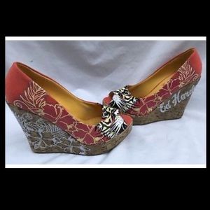 Ed hardy wedges shoe