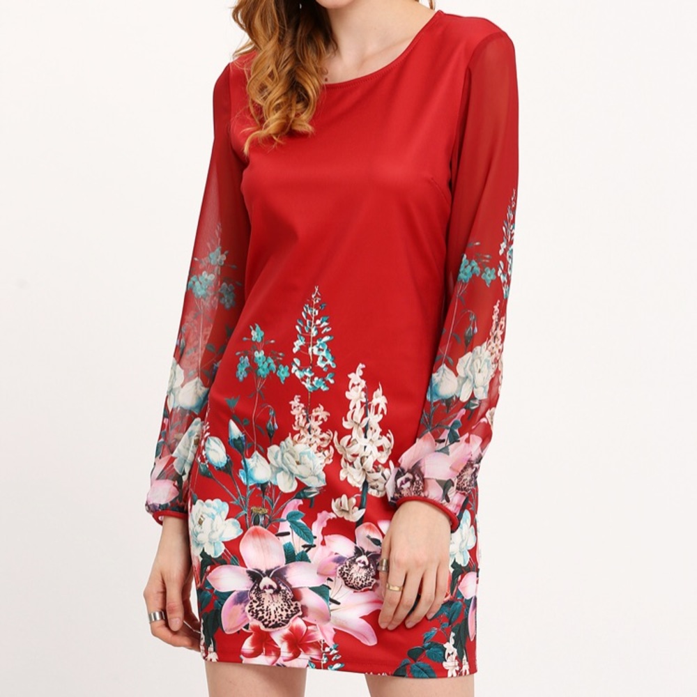❗️FINAL PRICE❗️NWT Red Floral shift dress