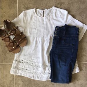 Super Cute White Babydoll Top