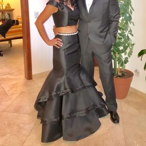 Jovani 2piece gown w/custom belt