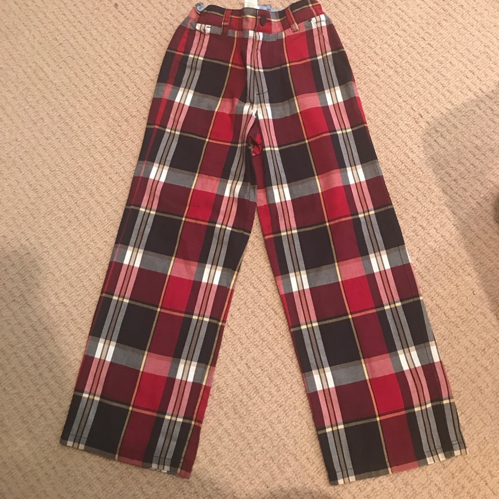 Boys plaid pants