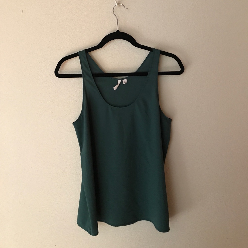 Hunter Green Size M satin tank
