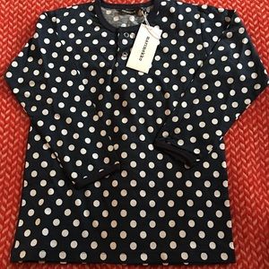 MARIMEKKO L/S COTTON POLKA DOTTED SHIRT NWT SZ. 7