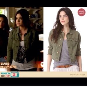 Free People Aria Montgomery green military jacket