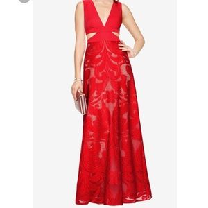 Bcbg marilyne cutout lace gown