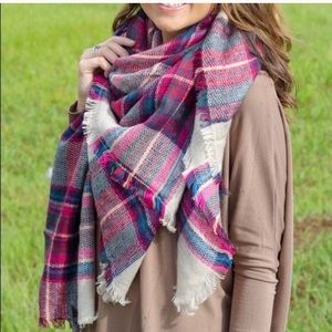 Plaid Blanket Scarf
