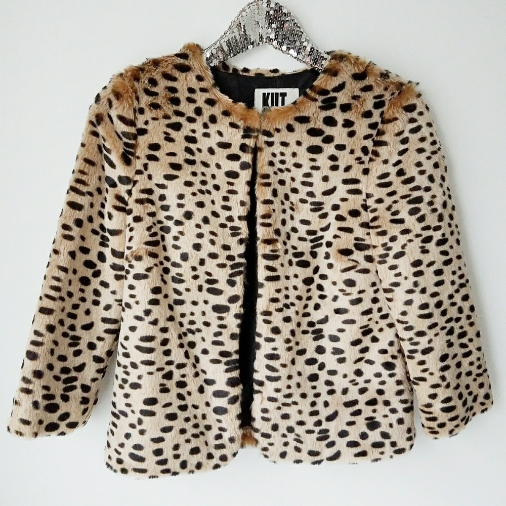Kut from the Kloth Leopard Fuax Fur Jacket