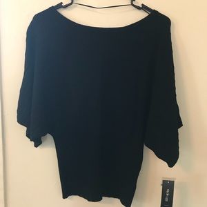 Brand new black blouse with French flair