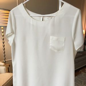 J. Crew Factory Silk Short Sleeve Blouse.