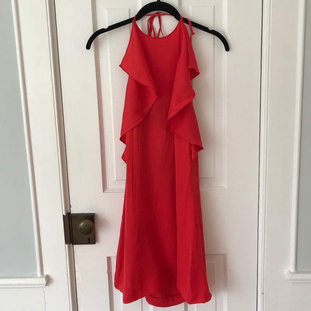Theory ‘Malvies’ Ruffle Halter Dress