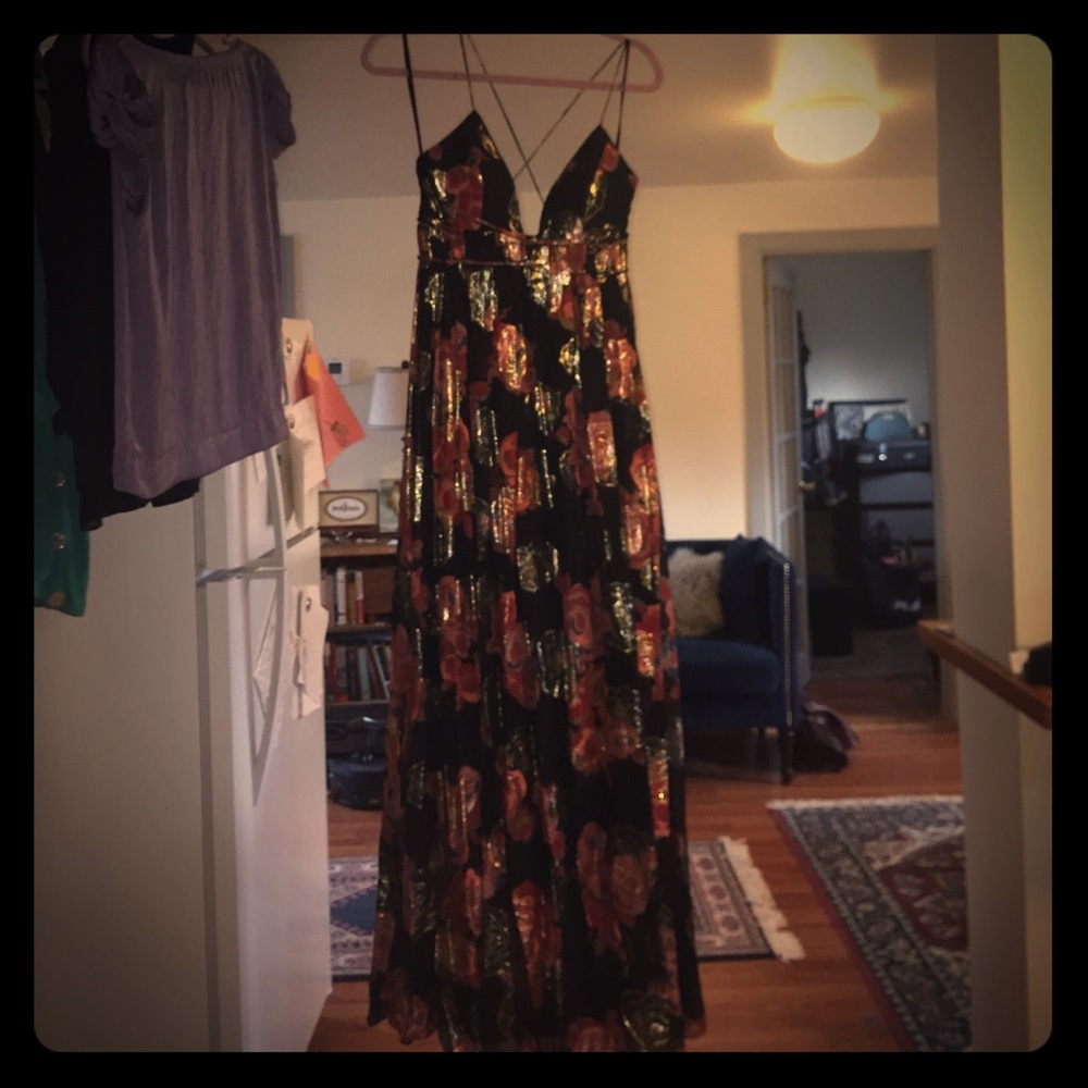 NWOT Free People Shadows Printed Ball Gown
