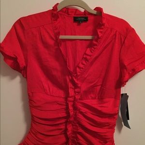 Silk blouse - red hot!