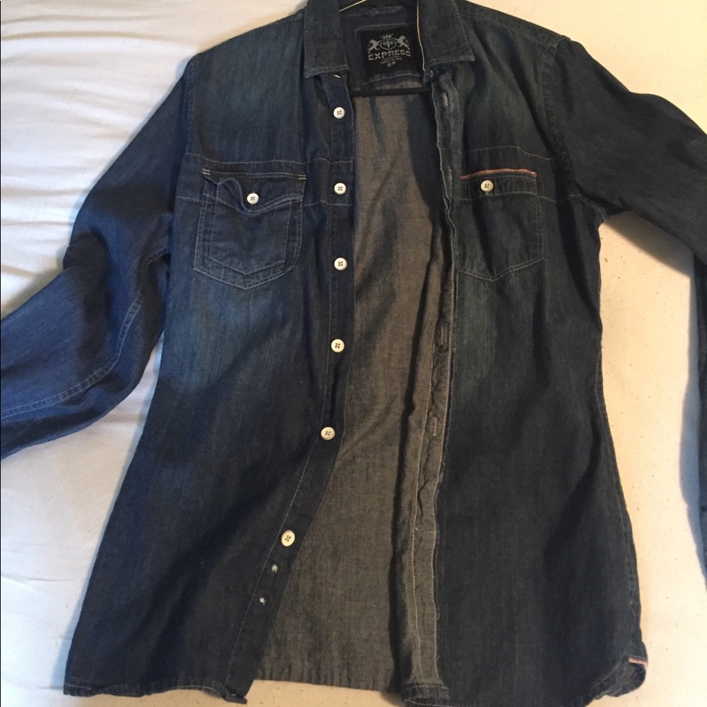 Jean shirt. Express brand. Men’s Small “fitted”