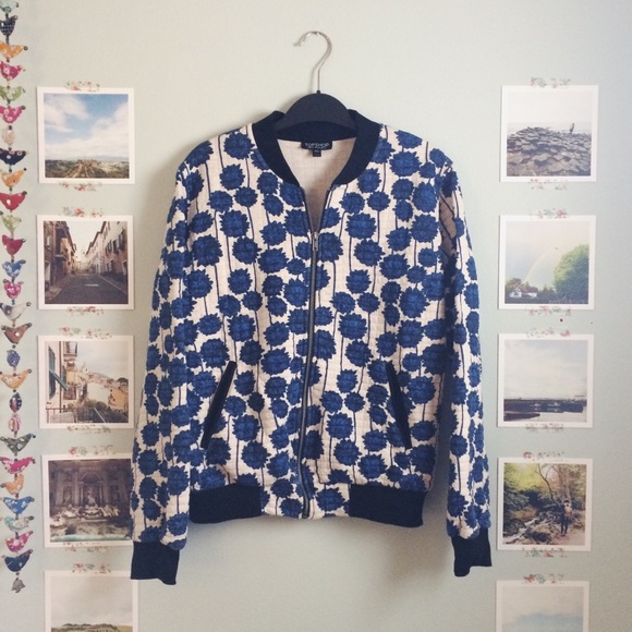 Topshop Jackets & Blazers - Topshop Floral Quilted Bomber