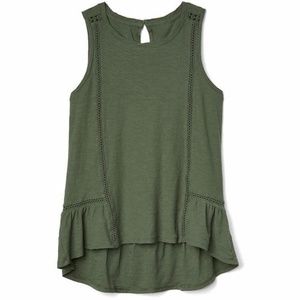 GAP Hi Low Ruffle Tank - M