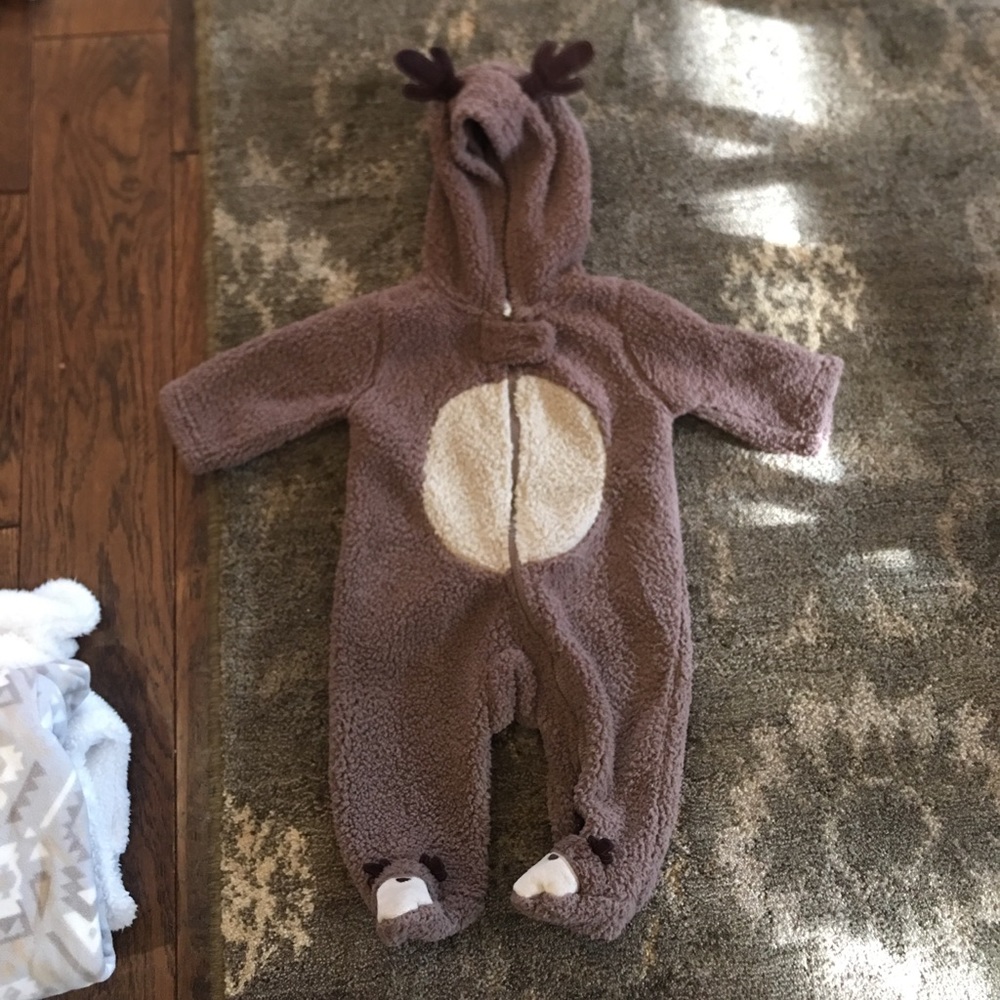Reindeer fleece snow suit
