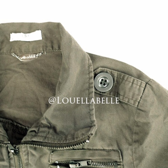Ali & Kris Military Green Crop Jacket Size Small - Picture 3 of 4