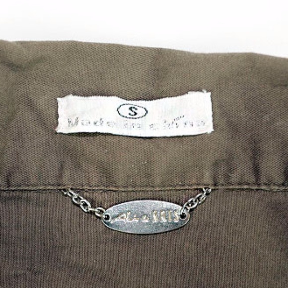 Ali & Kris Military Green Crop Jacket Size Small - Picture 4 of 4