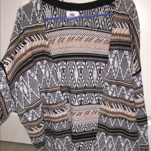 Thick, Aztec design cardigan sweater. EUC