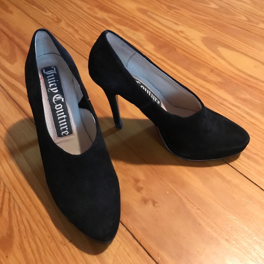 Juicy Couture ELYSSA Black Suede Platform Pump