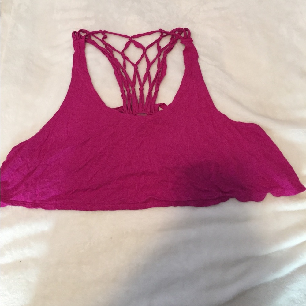 Hot pink crop top
