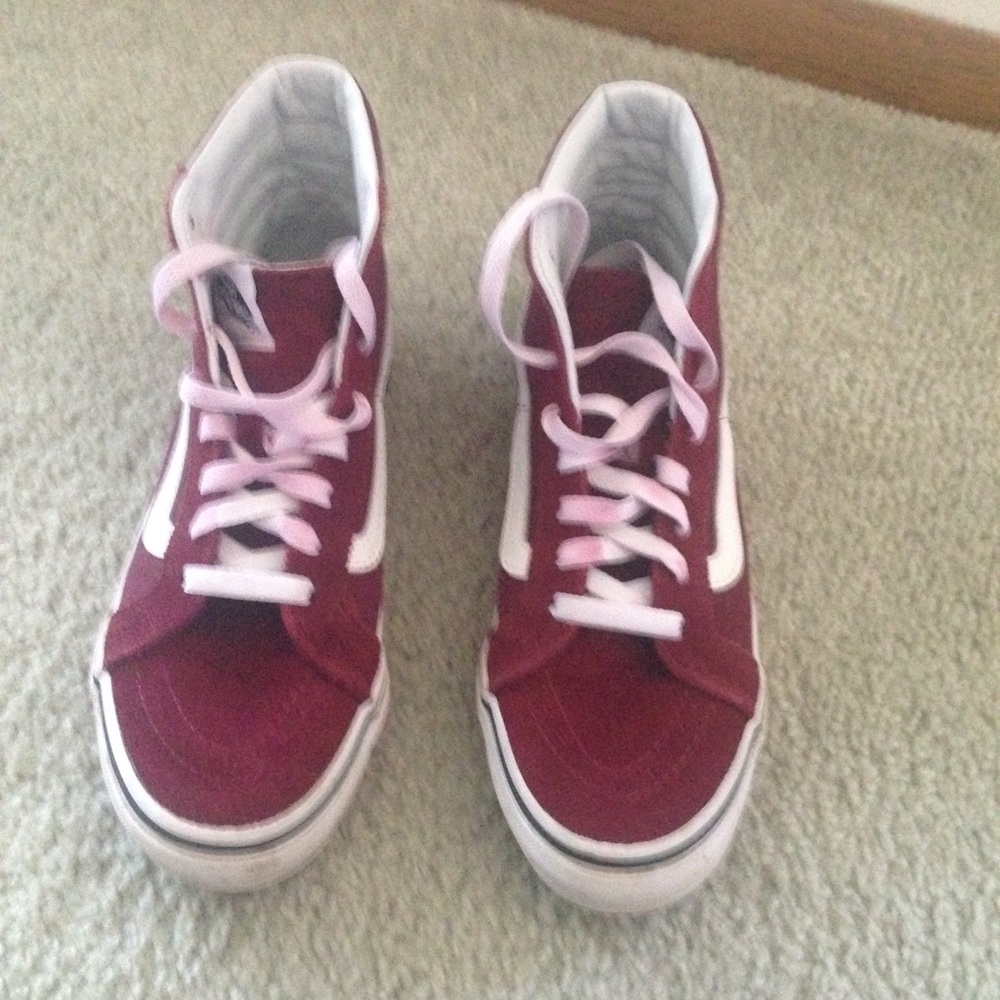 Vans maroon sk8 hi-top sneakers