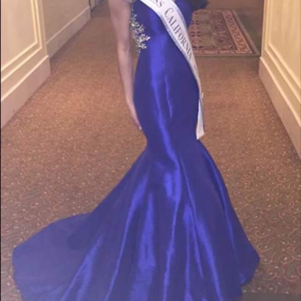 Royal Blue Rachael Allen mermaid gown