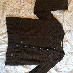 Brown button up cardigan by Chloe