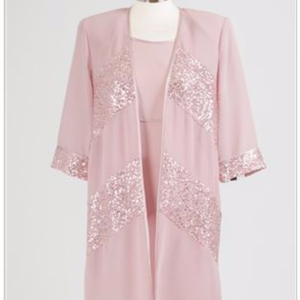 16W Maya Brooke Rose Mauve color 2 pc jacket dress