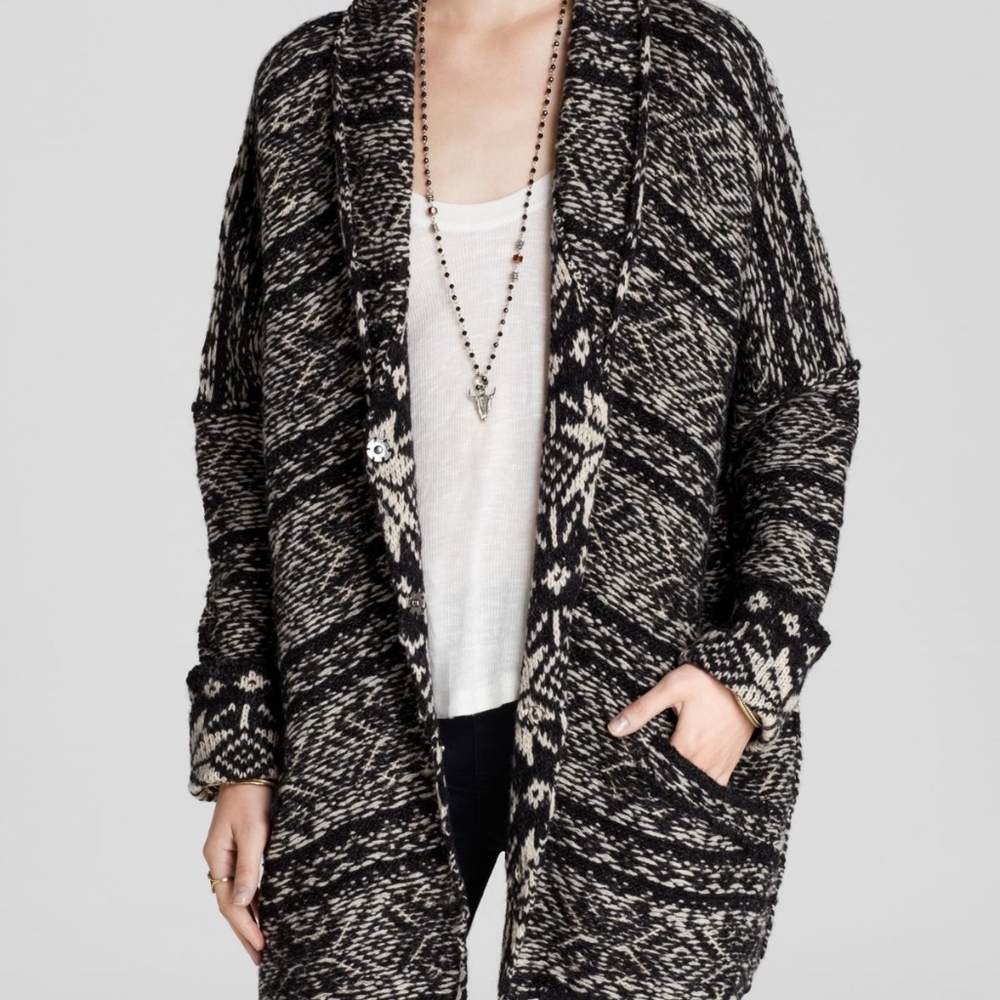 FREE PEOPLE HIDDEN SNOWFLAKE CARDIGAN - Picture 3 of 8
