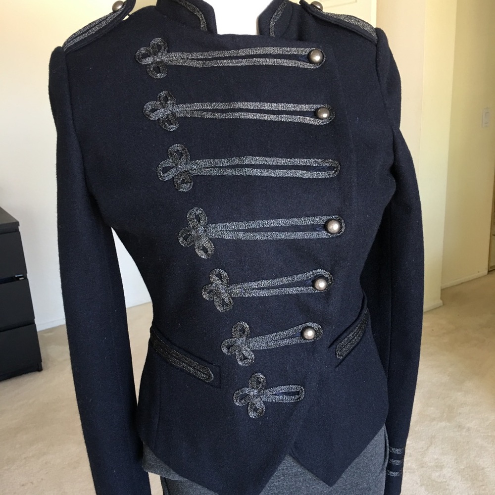 Aqua Military Blazer