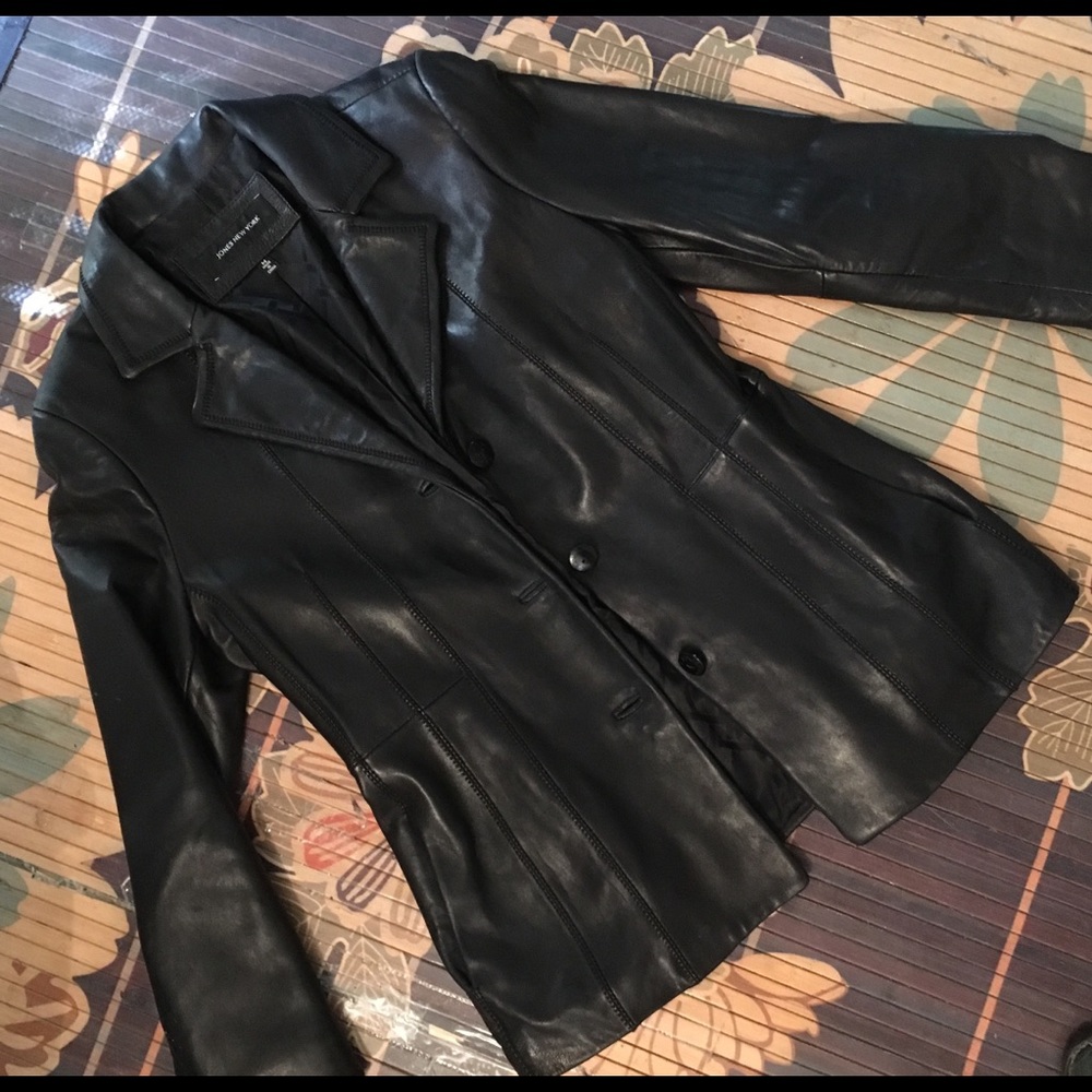 Fitted Leather Jones of New York Jacket M