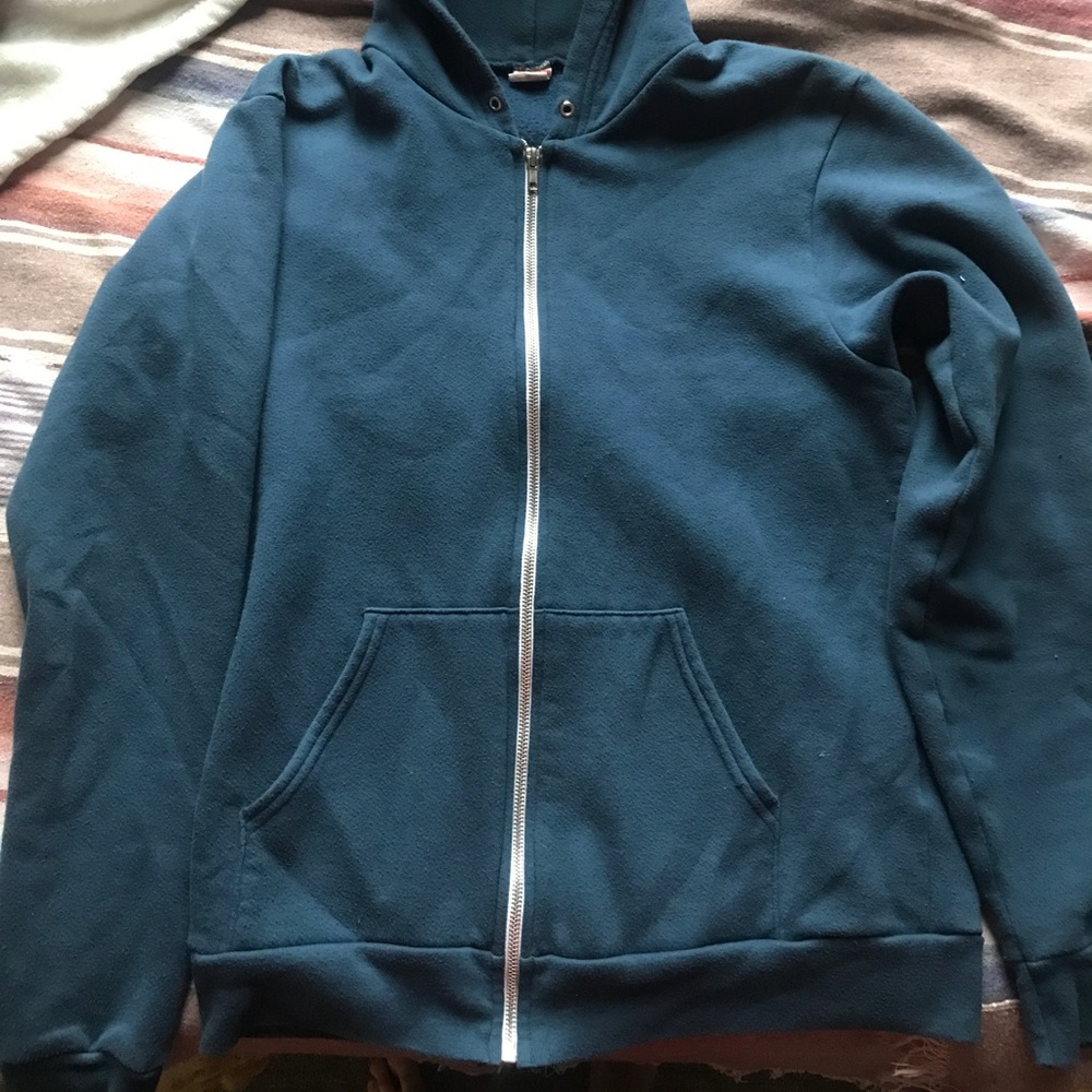 American Apparel sea blue hoodie