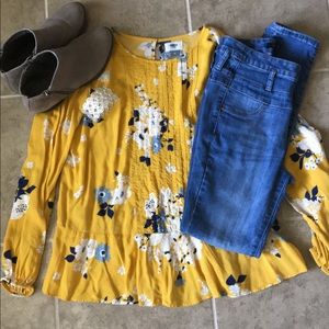 Floral Print Babydoll Top!