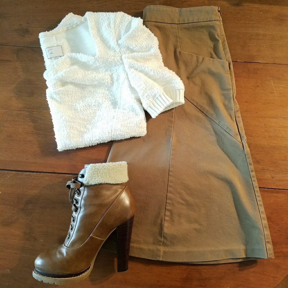 Express Design Studio Skirt, Brown