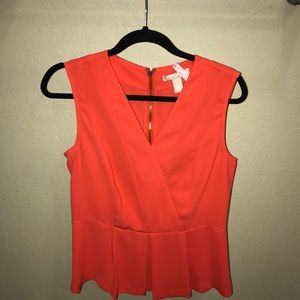 Banana Republic Coral Back-zip Blouse